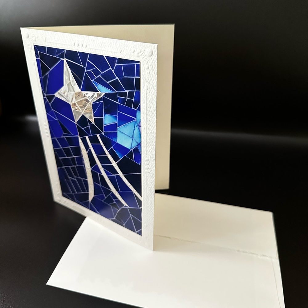 READY MADE GIFT! Set of 6 Colorful Photo Mosaic Art Cards—5 by 7, Blank Inside - Picture 6 of 8